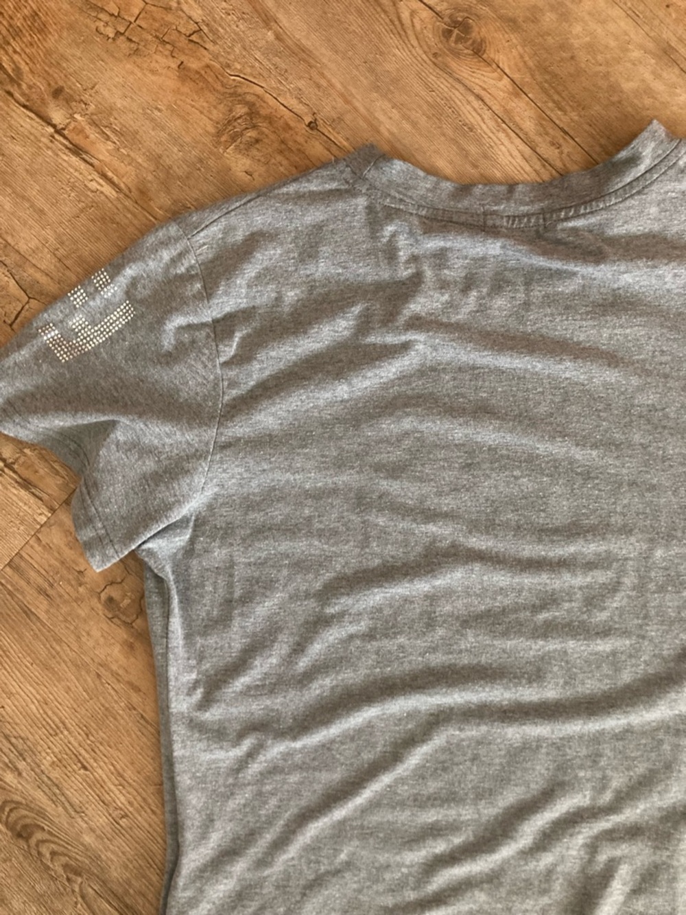 Fendi Silver-Gray Crystal Logo Tee Dress - Picture 8 of 9